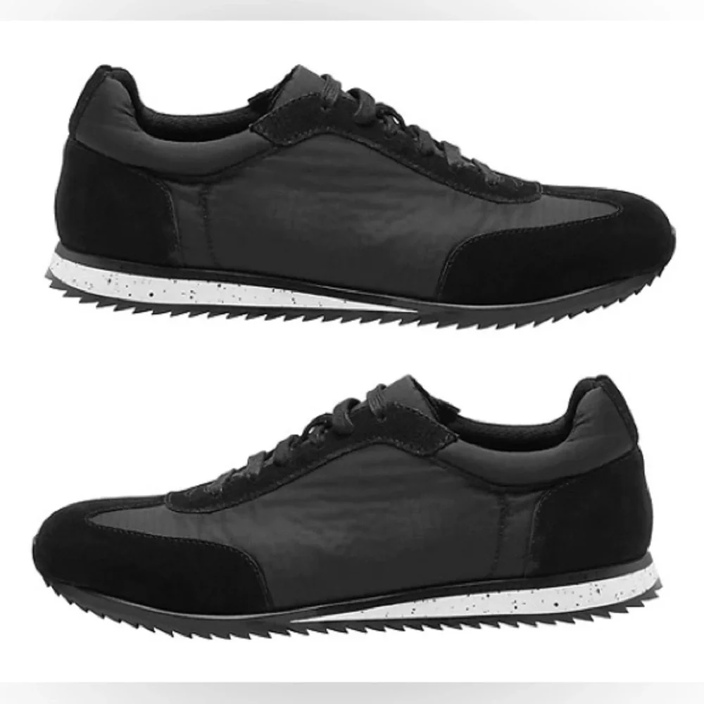 Banana Republic Men’s 8 Women’s 9.5 Thane Leather Suede Nylon Lace Sneaker Black